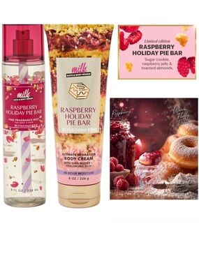 BBW Raspberry Holiday Pie Bar 2PC FULL-SIZE NEW Milk Bar Collab